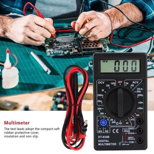 Digital multimeter voltmeter amp ohmmeter elektrisk testare LCD digital