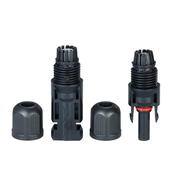 Kabelstik - MC4 - 10 par - Han/Hun - 63 A - Sort