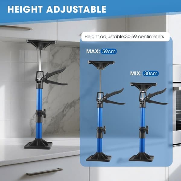 Telescopic Support 2-part Adjustable Support 30-59 cm Frame Tensioner Maximum Load 40 kg for Ceiling Mounting Drywall Cabinets Door Frames (30-59 cm)