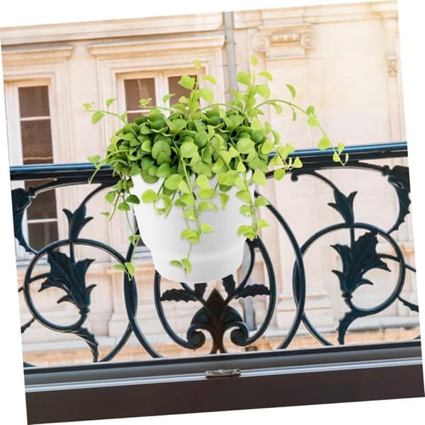 Balcony Railing Flower Pot, Hanging Plant Container, Decorative Planter Box