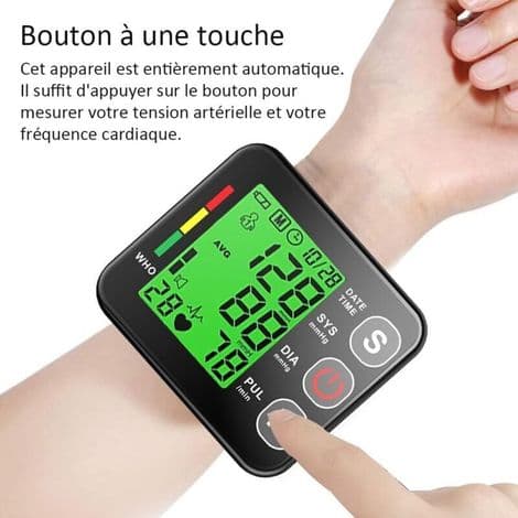 Handledsblodtrycksmätare. LED digital display handledsblodtrycksmätare med 2 x 99 minnen. Noggrann blodtrycksmätare