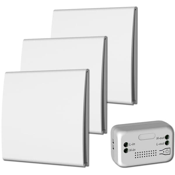 Wireless Mechanically Powered Switch – Control Without Wires or Batteries – Range Up to 200m – Compact 10A 2200W Receiver