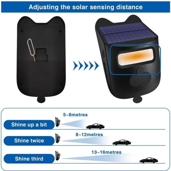 Solar Powered Driveway Alarm. Wireless Long Range Outdoor Motion Detector Security Alarm System with 1 Receiver and 2 Detectors