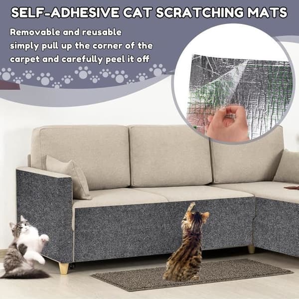 Anti-ripe kattsofabeskytter 40×200cm, kattsofa-klorestativ, kattklorestativ, klorematte, selvklebende sofaklorestativ