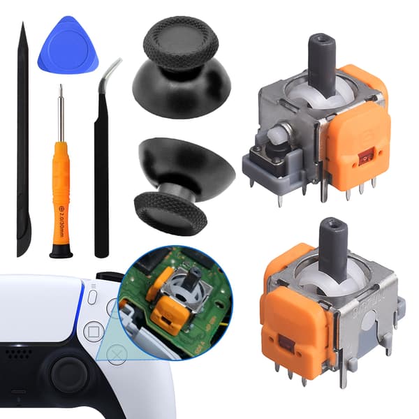 Erstatningssett for Hall Sensor Joystick for PS5-kontroller Modell 1