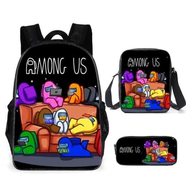 Among Us Ryggsäck Skolväska 3-pack