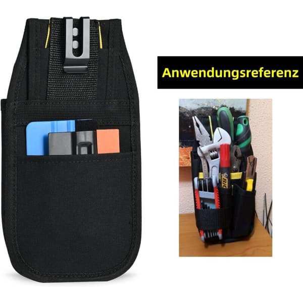 Tool Holder. Tool Pouch. Small Tool Bag with Adjustable Nylon Belt. Waterproof for Technicians, Builders, Maintenance Technicians, and Families.