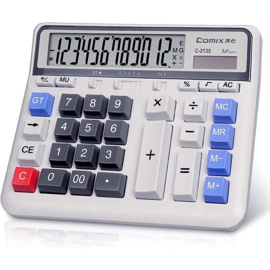 Finansiell Modellkalkylator - 12 Siffror - Stor Skärm - Soldriven