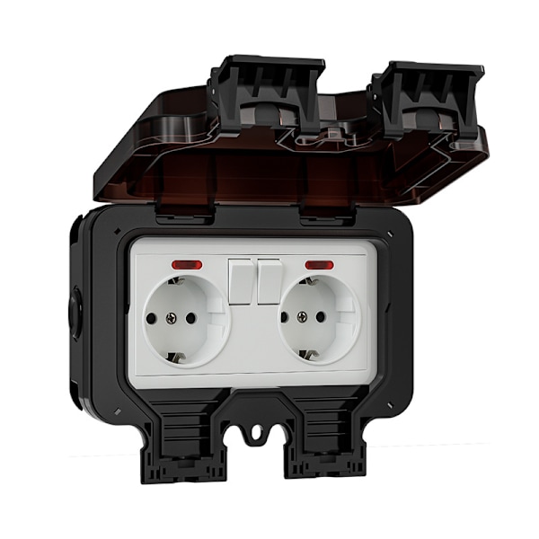 Waterproof Socket Box (2 Places, German Standard)