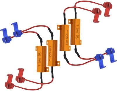 4 stk 50W 8 ohm LED-lastmotstander Frontlys Lastmotstand Tåkelysdekoder