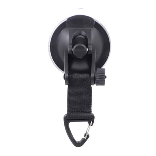Hooks with Suction Cup & Triangle Buckle, 4-pack Black