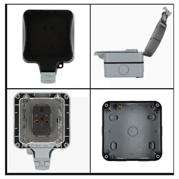 IP66 Splashproof Outdoor Jack Housing, Single Row, Rainproof, Outdoor Socket. One Hole
