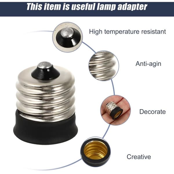 5-piece adapter to socket converter, practical lamp socket for LED lamps and