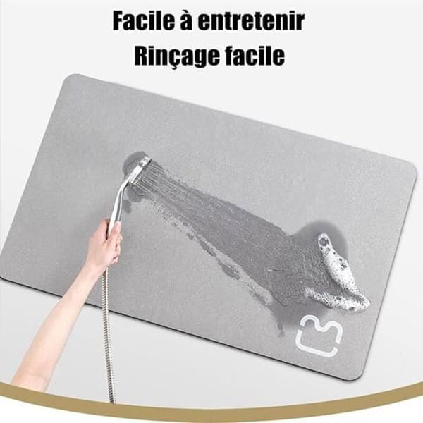 Diatomit Absorberende Hurtigtørrende Skridsikker Bademåtte, Beige - 40*60cm