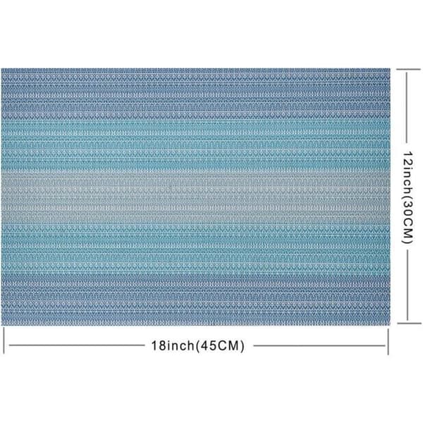 Dekkebrikker - Vaskbar PVC - Sklisikker - Varmebestandig - 6 stk Gradient Blå