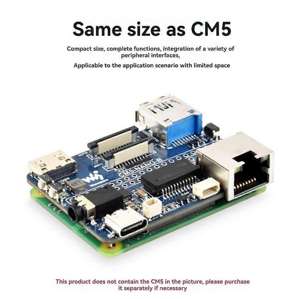 Waveshare CM5 Mini Base IO Board NANO B för Raspberry Pi