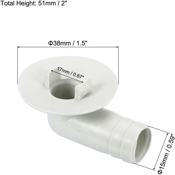 AIMOONSA Air Conditioner Drain Hose Connector, 17mm, Elbow Pipe Fitting, Replacement Part, Accessory for Mini-Split Window AC. Beige, 3-Pack