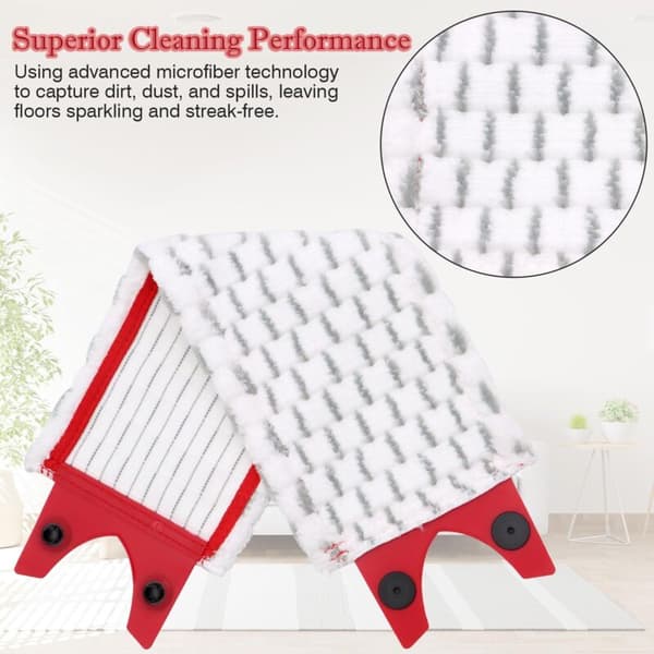 Mikrofiberreservemoppputer. Flate mikrofibermopphoder for Vileda Ultramax 2-i-1 spraymopp. Påfyll for mikrofibermopp (2-pakning)