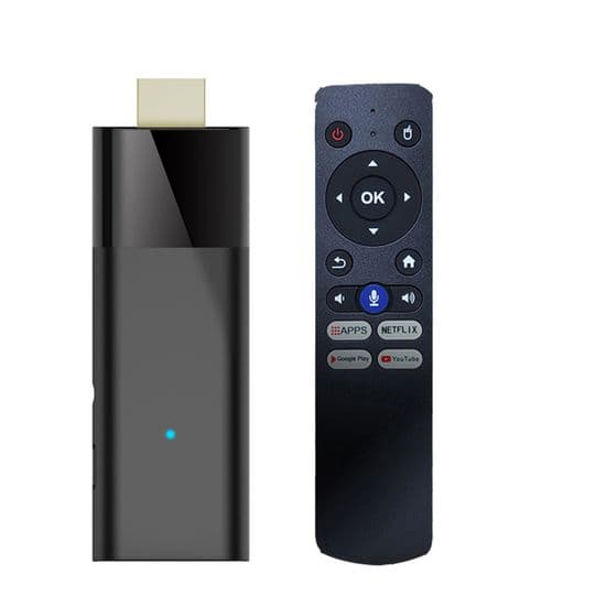 4K Android TV Stick - Android 10.0 - 4K Ultra HD - Dual-band Wi-Fi - BT 5.2 - Röstfjärrkontroll - 2GB RAM