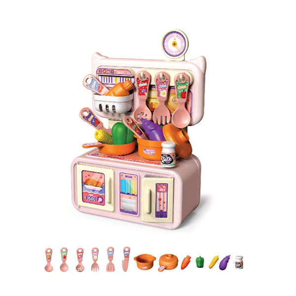 Leksakskök Rosa Mini Köksredskap för Barn Tillbehör Q9B9 pink mini