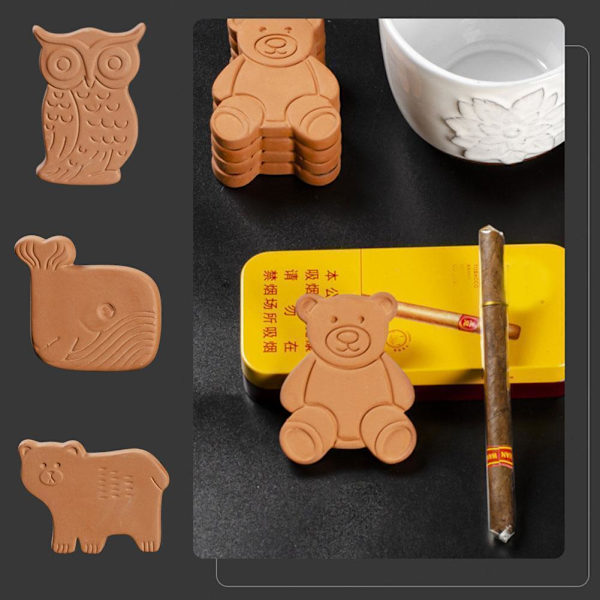 Terracotta Brun Sockerkaksbjörn Förvaring och Räddare Brun Skiva Socker Socker Brun J7M3 Squirrel 1pcs