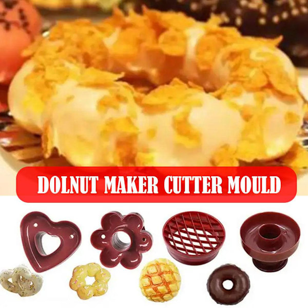 Donut Maker Skärare Form Desserter Bakning Doughnut Kaka Verktyg Form DIY Tårta R5S0 round 1pc