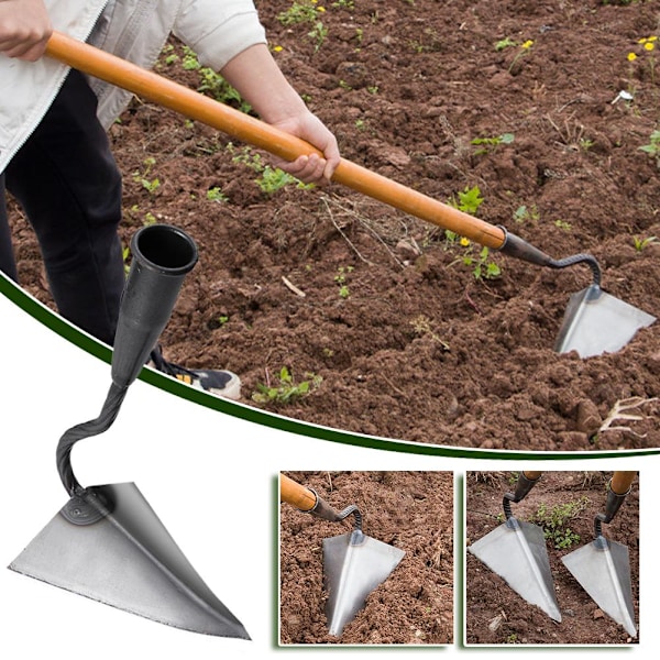Hacka Trädgårdsredskap, Fåra Hacka Triangel Ploghacka, Trädgårds Triangelhacka För Gödsling Ogräsrensning Plantering Grävning Jämning Rostfritt Stål Landsca XL 1pcs