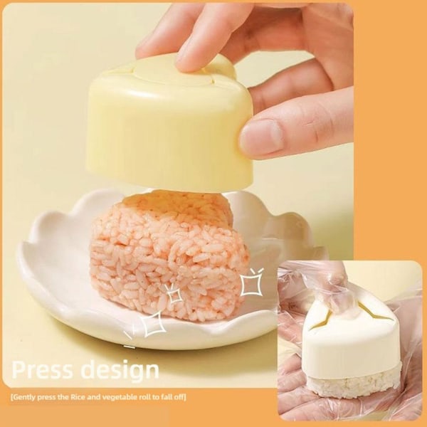 Risform för barn Bento Triangel Sushi Form Gör-det-själv Onigiri Form Japanska Bento Tång Tillbehör Q5u4 B 6pcs