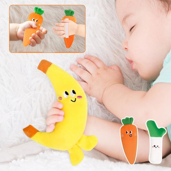 Baby Handhållen Ring Docka Baby Lugnande Handgrepp Rep Sovande T scallion 1pcs
