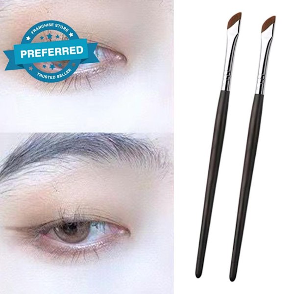 Bevel Eyeliner Borste Foundation Ögonbrynsborste Ultrafin Sminkborste Portabel D0