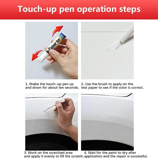 1 st Bil Lack Repor Reparationspenna Universal Färg Reparations Tillbehör Penna V5Q2 red one-size