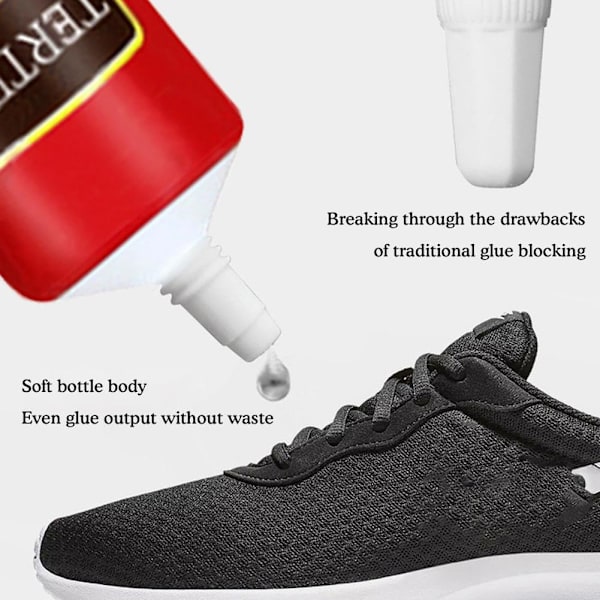 GINTBN Skolim, Skolim för Reparation av Sula, 60ml Sneakerslim, Starkt Multifunktionellt Lim för Sneakers, Vandringsskor, Stövlar