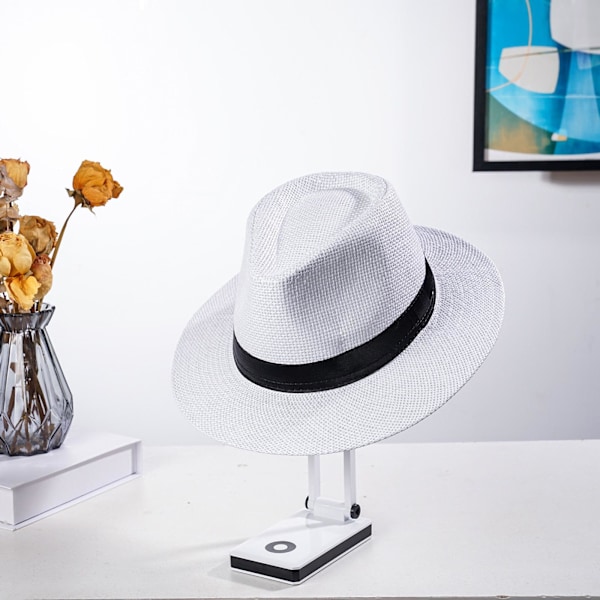 Sommar Strand Solhattar för Män Bredbrättad Stråhatt Panama Fedora Vikbar Rese Packbar Stråhatt white one size