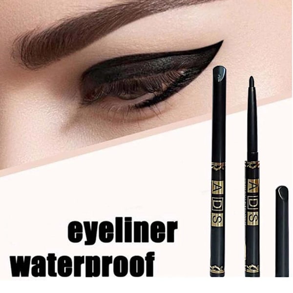 Automatisk Infällbar Roterande Eyeliner Penna Vattentät och Svettsäker Svart Kaffe Färg Eyeliner Långvarig Kladdfri Kosmetika Coffee color 1pc