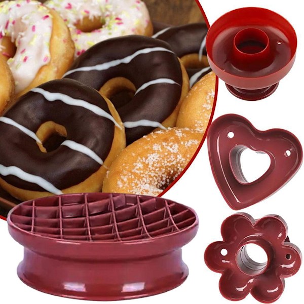 Donut Maker Skärare Form Desserter Bakning Doughnut Kaka Verktyg Form DIY Tårta R5S0 round 1pc