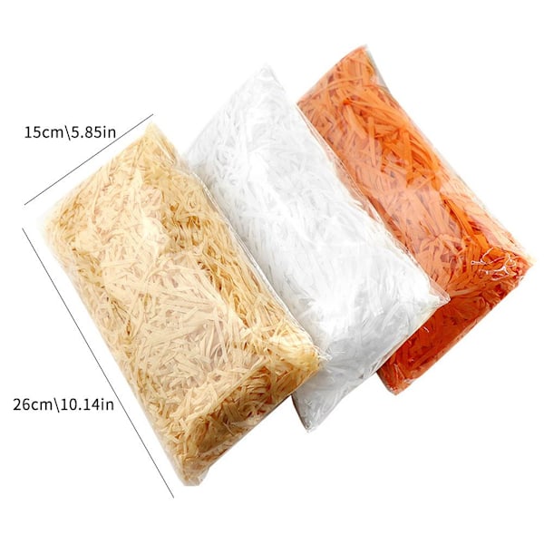 Strimlat silkespapper - Strimlat papper, flerfärgat raffiapapper, påskkorgsgräs - för presentförpackningar, korgfyllning och förpackning I 1pcs