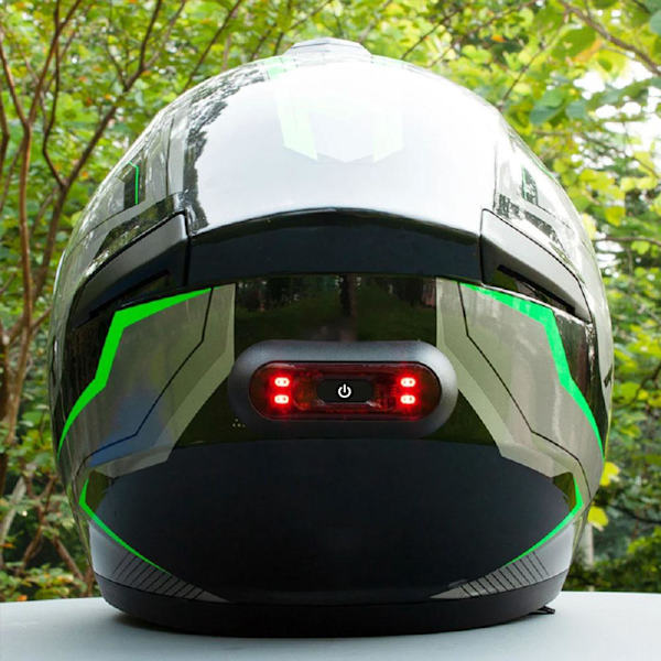 Motorcykel Cykelhjälm Nattremsa Säkerhetssignal LED-lampa Laddare USB X6J7