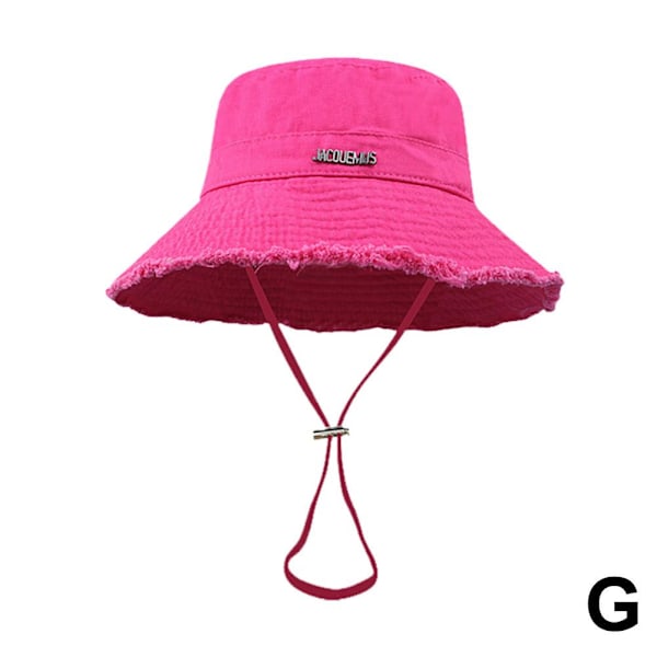 Koreansk Version av Fiskarhatt Dam Vikbar Retro Allt-match rose red One size