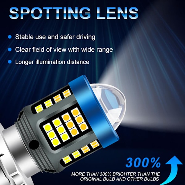 LED Motorcykelstrålkastare H4 BA20D P15D Vit/Gul Ultra Hög Ljusstyrka ◆ C4Y5 White H4 One size