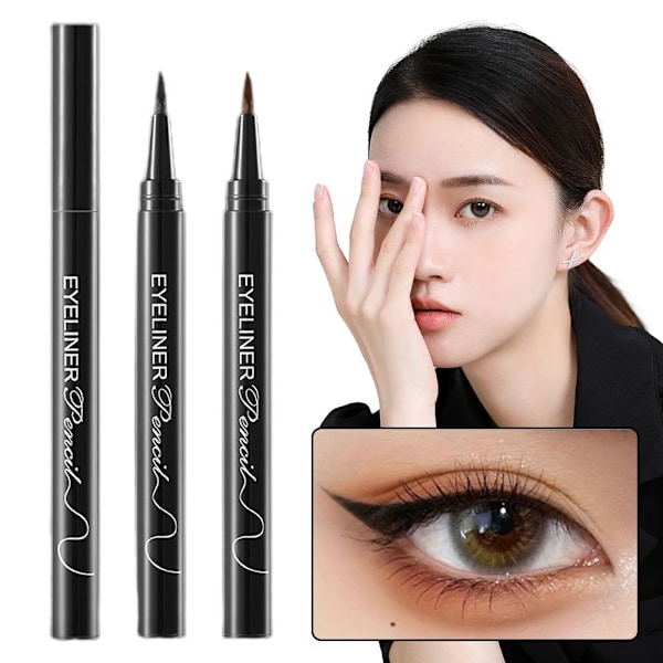 Vattentät Flytande Eyeliner Penna Långvarig Ögonmakeup Liner Kosmetika^ R2N8 black One size