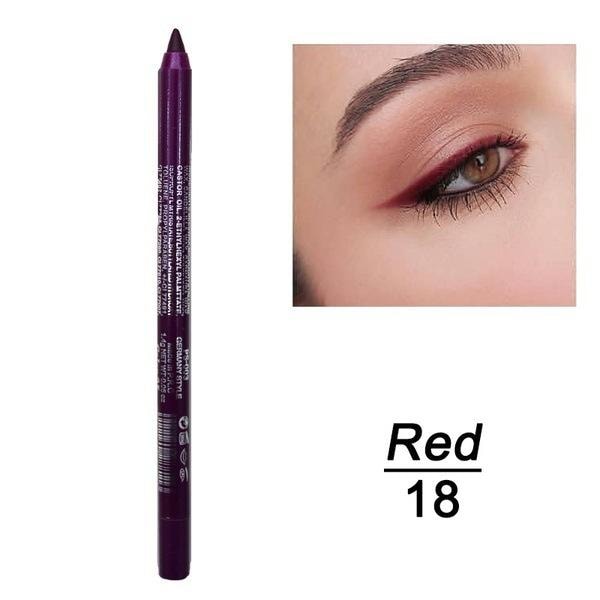 14 Färger Färgglad Eyeliner Penna Ögonpenna Gelpennor Långvarig Vattentät Ny red 9g