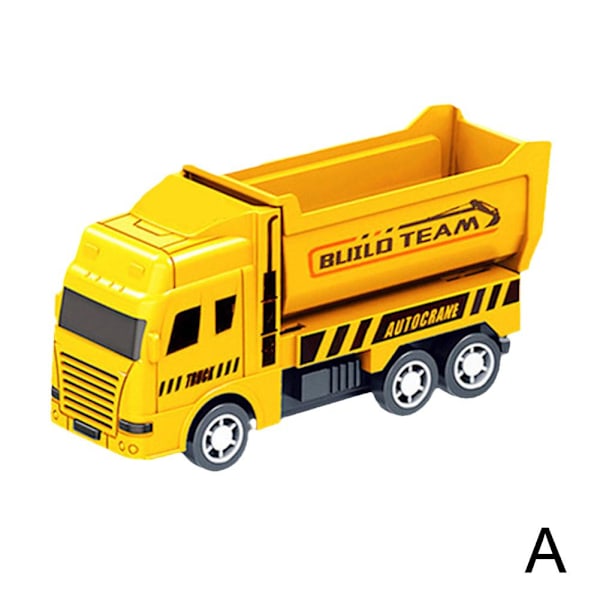 Leksaksbil för barn, drag tillbaka, legeringsfordonsmodell, ingenjörsbil, sopbil, för barn Y9n8 yellow C one-size