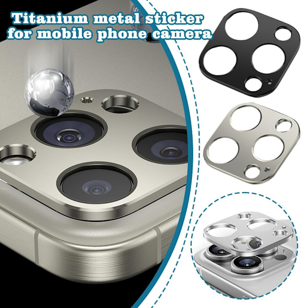 Kameraskydd i metall för iPhone 16 Pro/Pro Max, linsskydd i legering Gold for iPhone 16 pro and  pro max