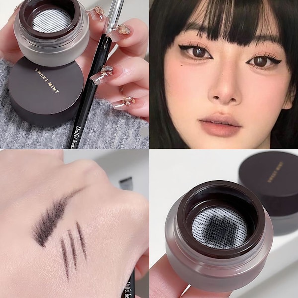 Eyeliner Vattentät Kladdar Inte Lätt Långvarig Ögonbrynsritning Dubbelanvändning Färg Eyeliner B8v9 02 # Brown 3.5g