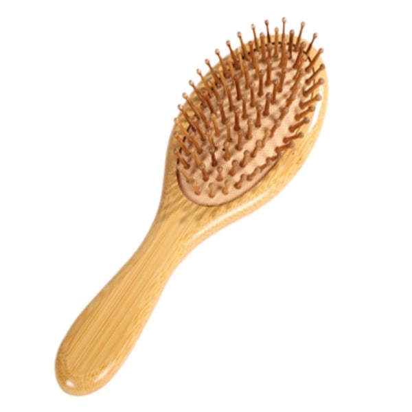 Gummikudde Hårborste Naturlig Bambu Minskar Trycket på Hårbotten Ergonomisk R9R9 A3V4