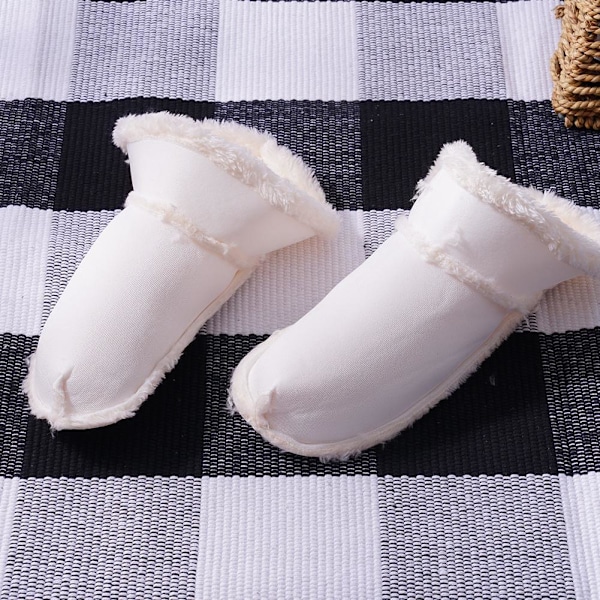 CUIKOSAER Vintertofflor Foder Plysch Päls Tofflor Foder Slip-in, Innersulor för Crocs Tofflor Ersättning, Vit Pälsinsats, Varma Hustomtar Fleece White 35-36