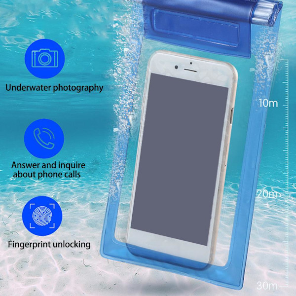 Vattentät Väska Transparent Dammtät Förseglad Dykväska Pekskärm. ~χ U9S7 A8H4  blue 11x27