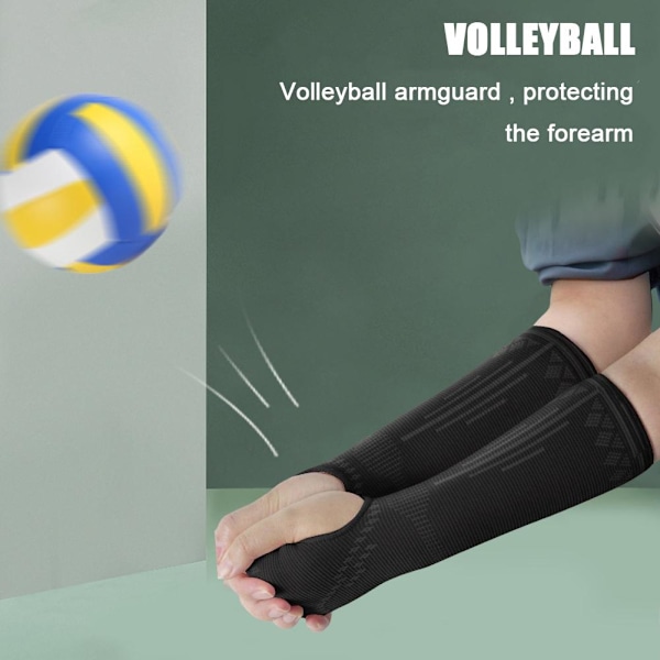 Volleyboll Armskydd Ärmar Sport Armband Skydd Underarm blackS S