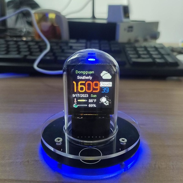 Smart WIFI Nätverksansluten Nixie Tube Väckarklocka Skrivbordsgåva; Dekor Jul Q6