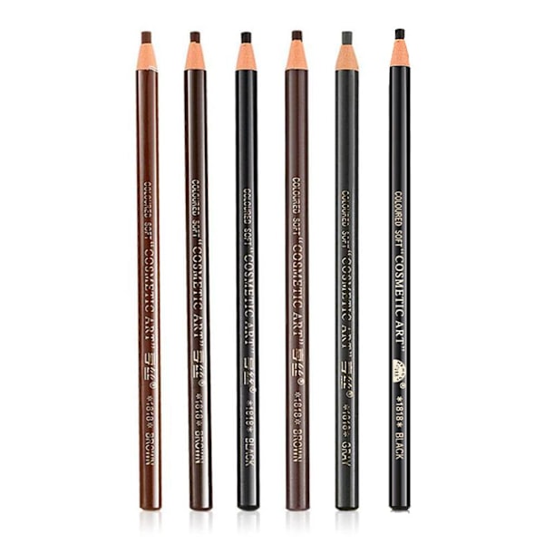 Micro Blading Tattoo Ögonbrynsfärg Penna Långvarig Ögonpenna Smink Bryn 3D 06# Grey One-size